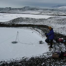 Sampling on a frozen pond