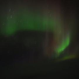Aurora Australis taken from the cockpit of a C17 in flight over Antarctica