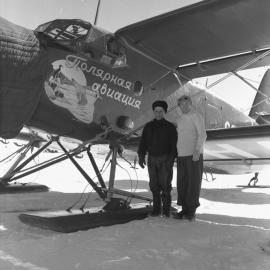 Russians and Plane at Haswell Island