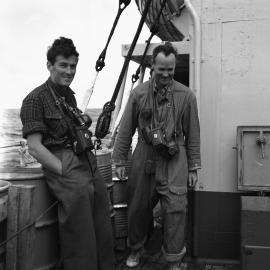 Geoffrey Lee Martin and George Marsh on board "Endeavour'