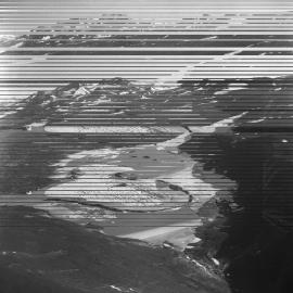 Aerial view of a fresh water lake 