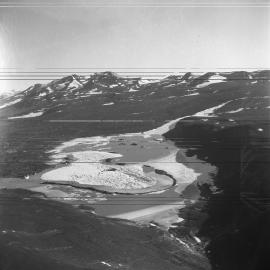 Aerial view of a fresh water lake found at north edge of Black Island