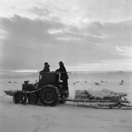 Bates and Ellis on tractor 