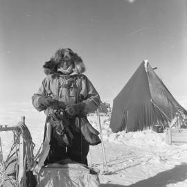 Setting up camp on the Polar Plateau