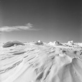 Large Sastrugi on Plateau WSW of Plateau Nunatak