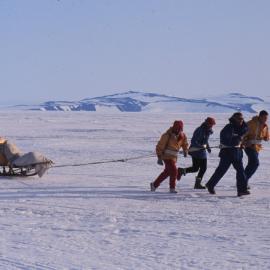 Santa and 'Reindeer' at Scott Base