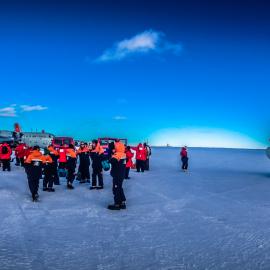 Ivan the Terrabus on the ice runway