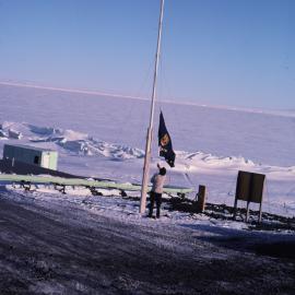 Norman Hardie OIC Raising the Governor General's Flag