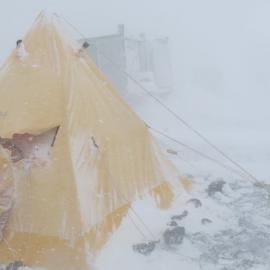 Condition 1 storm takes its toll on a polar tent