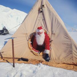 Father Christmas at a Field Camp