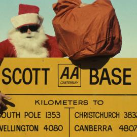 Father Christmas on his way to the South Pole