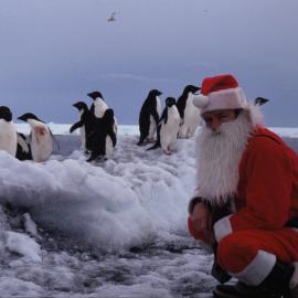 Santa Visiting Field Party