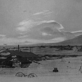 Scott's Hut with Mount Erebus and Whale-Back Clouds