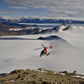 Helicopter Over Polar Plateau
