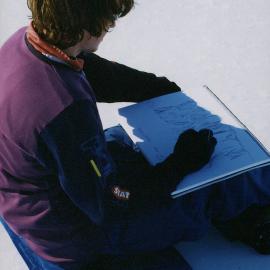 Matthew Finnigan drawing Barne Glacier 