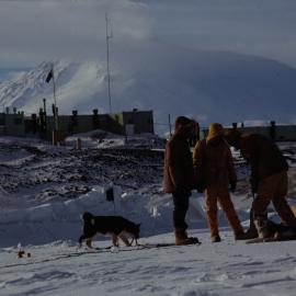 Using SIPRE Auger in front of Scott Base