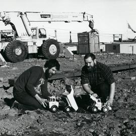 Heavy machinery preparing site for new summer lab
