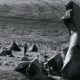 Rock formations and camp 