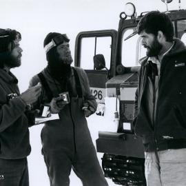 Reinhold Messner and Arved Fuchs at the end of their Trans-Antarctic Crossing