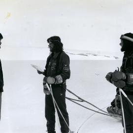 Reinhold Messner and Arved Fuchs at the end of their Trans-Antarctic Crossing