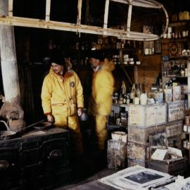Taking a look inside Shackleton's Hut