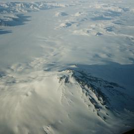 Mt Melbourne from flight to Christchurch