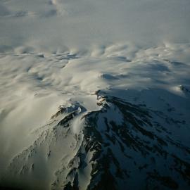 Mt Melbourne viewed on flight back to Christchurch
