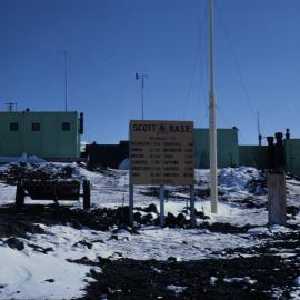 Scott Base Flagpole and AA Information Sign