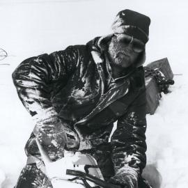 Ron Rogers retrieving the Hagglunds from slot