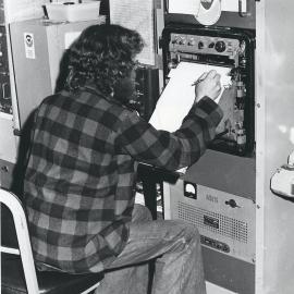 Simon Norman at surface synoptic recording equipment