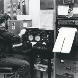 Lloyd Anderson at radiosonde tracking equipment