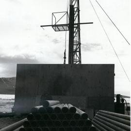 DVDP drill rig at New Harbour| Jan 1974