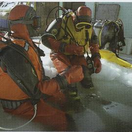 Getting ready for an icy dive
