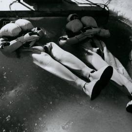 R Janek and D Palmer testing Quick Don Immersion suits