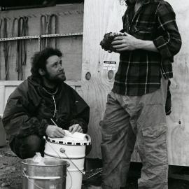 Sorting rock samples 