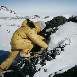 Brent O'Brien replacing the battery for the cones infrasonic microphone