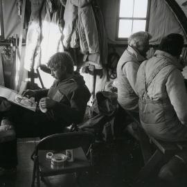 Inside new NSF Jamesway hut on Erebus