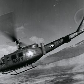 US Navy helicopter approaching Vanda Station