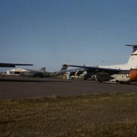 Beginning of season - C130's and C140's on tarmac at Harewood