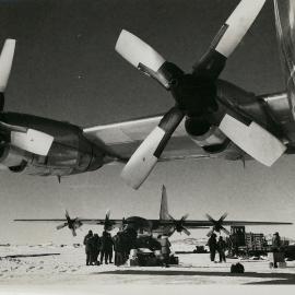 VX-6 C-130 Hercules flies almost continuously on critical missions to inland Pole and Byrd Station
