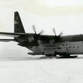 Ski equipped US Hercules landing