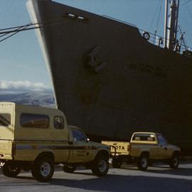 NZARP vehicles awaiting transport to Antarctica 