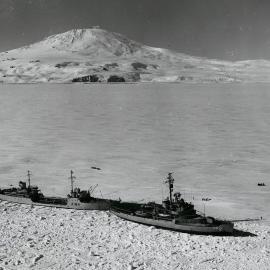 Endeavour' and 'Edisto' at berth head of channel