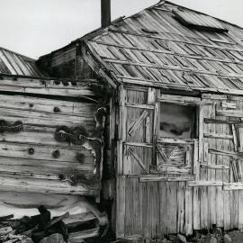 The exterior of Mawson's main hut. 
