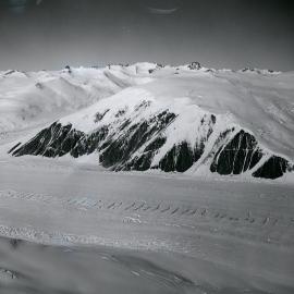 Crevasses and glacier