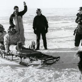 His Excellency the Governor General arriving in Antarctica on Tuesday