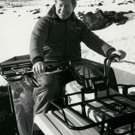 Jim Bolger on 4wheel drive motorbike