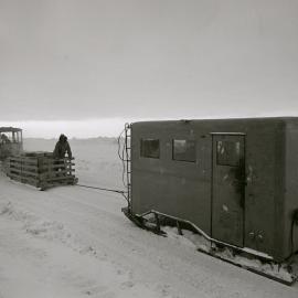 Wannigan used for thawing dog meat| being moved from dog lines