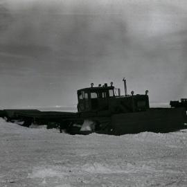 35 ton D-8 Caterpilar ready for road levelling operation