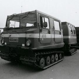 New Hagglund being loaded for transport to Scott Base